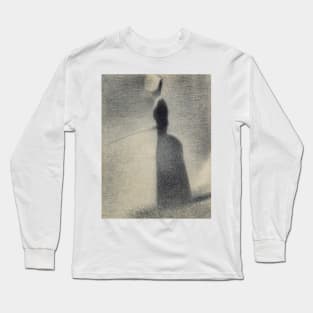 A Woman Fishing by Georges-Pierre Seurat Long Sleeve T-Shirt